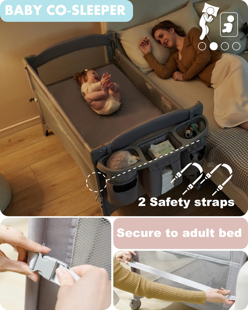 AirClub wheels and brakes enable portable bedside setup