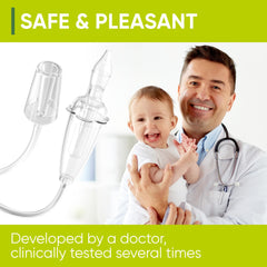 Airmed's Vac nasal aspirator baby cleaning brush included for easy maintenance