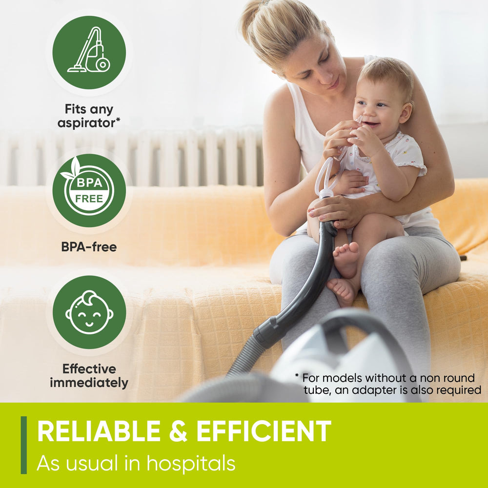 Airmed's Vac nasal aspirator baby compatible with sterilizers for hygiene