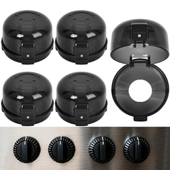 AirShooter stove knob covers packaging showing child-safety solution