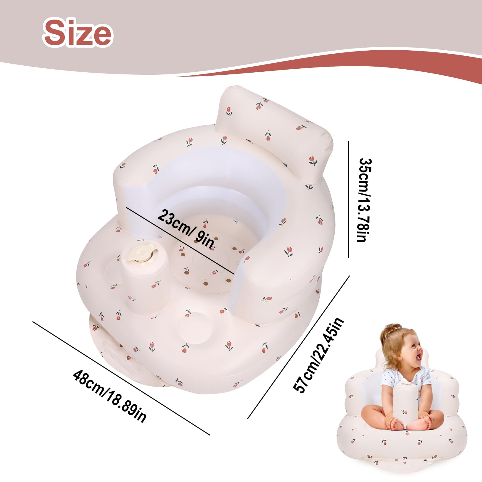 AirSwim baby chair with cute patterns ideal for photos.