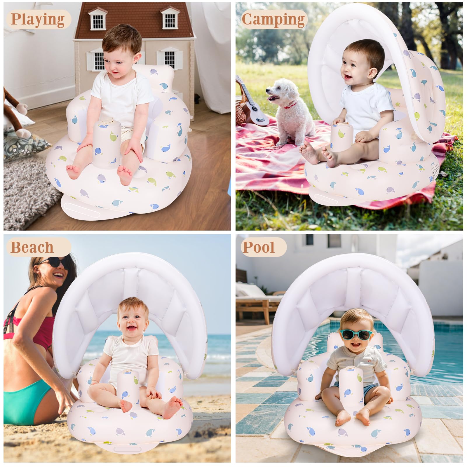 AirSwim infant beach chair designed for sunny beach days