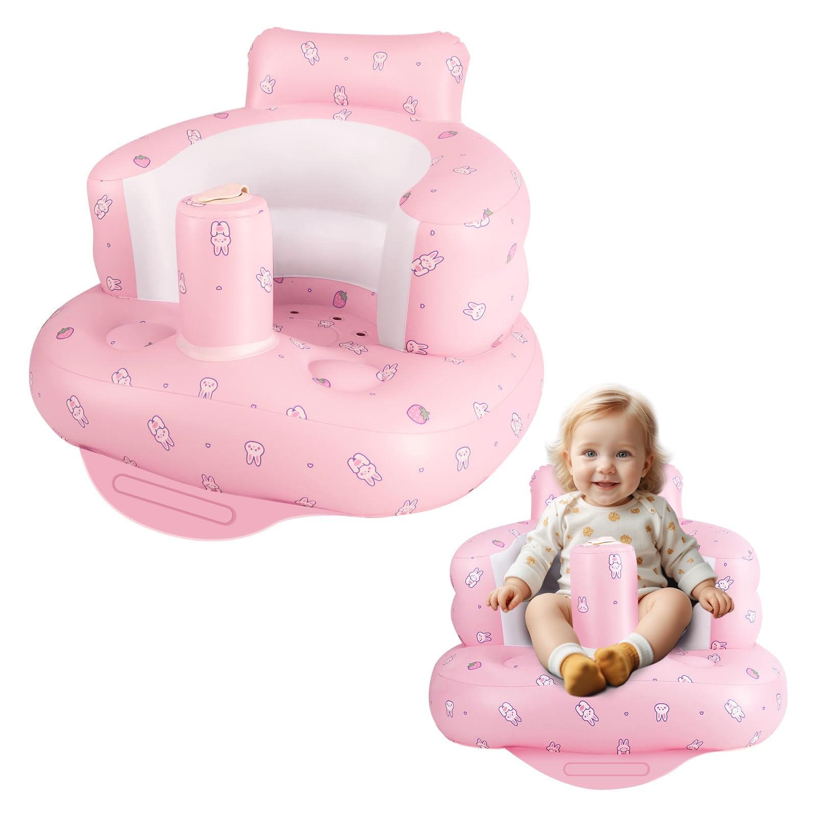 AirSwim feeding-floor-seat scene shows versatile infant seating.