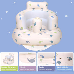 AirSwim inflatable baby chair back rest supports baby's posture during play.