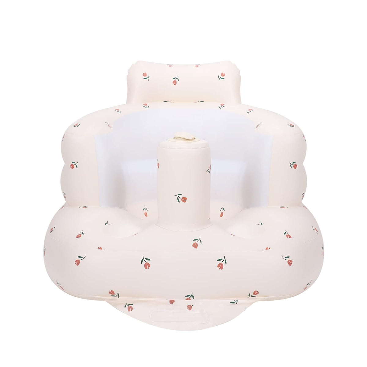 AirSwim inflatable baby chair folded for compact storage and travel.