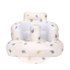 AirSwim inflatable baby chair front view shows supportive backrest for learning to sit.