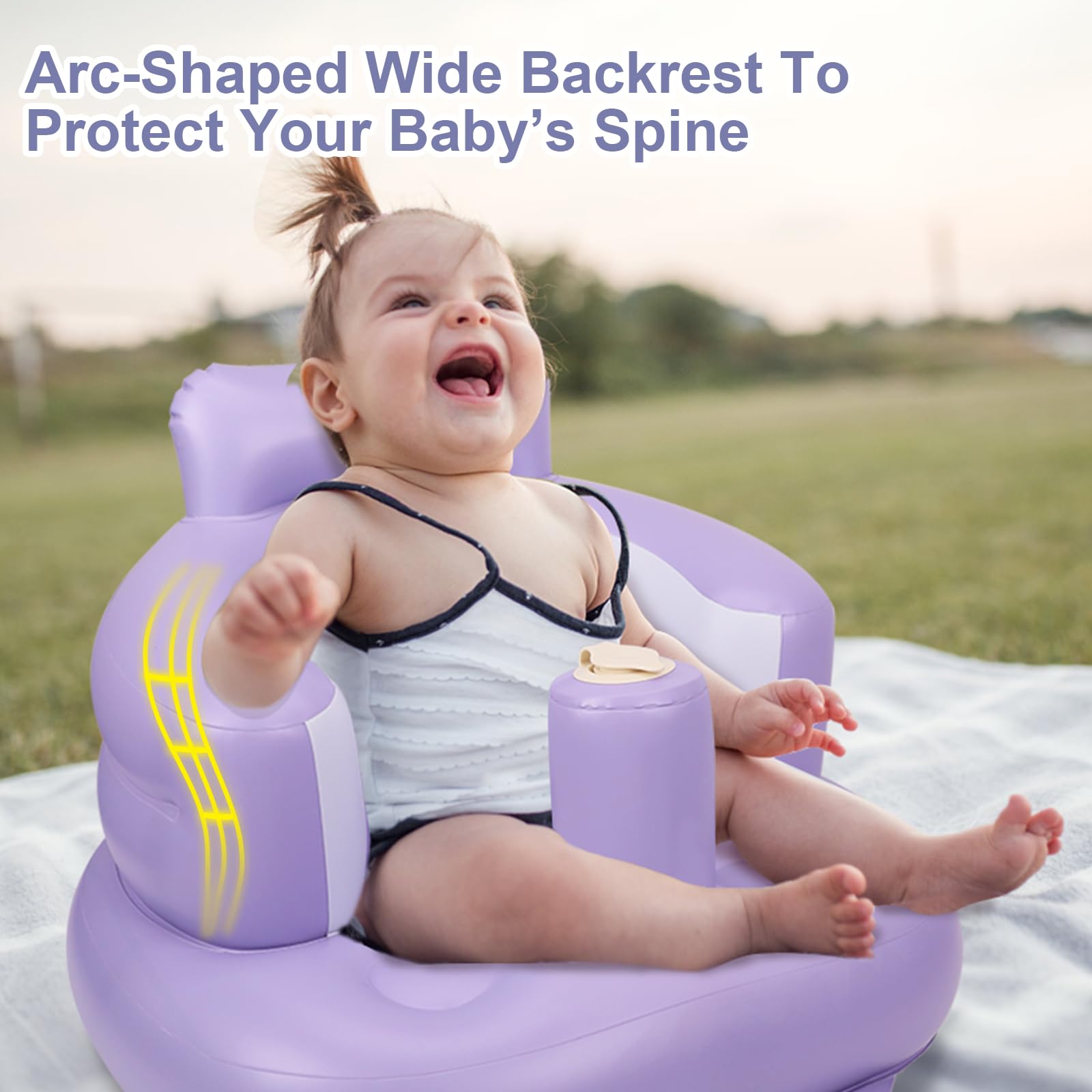 AirSwim inflatable baby chair leak-proof valve helps secure inflation