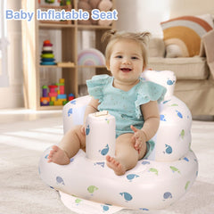 AirSwim inflatable baby chair leak-proof valve keeps inflation secure.