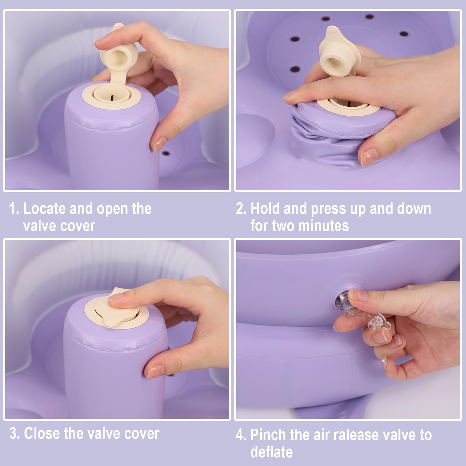 AirSwim inflatable baby chair learning-to-sit use on floor, bed, or grass