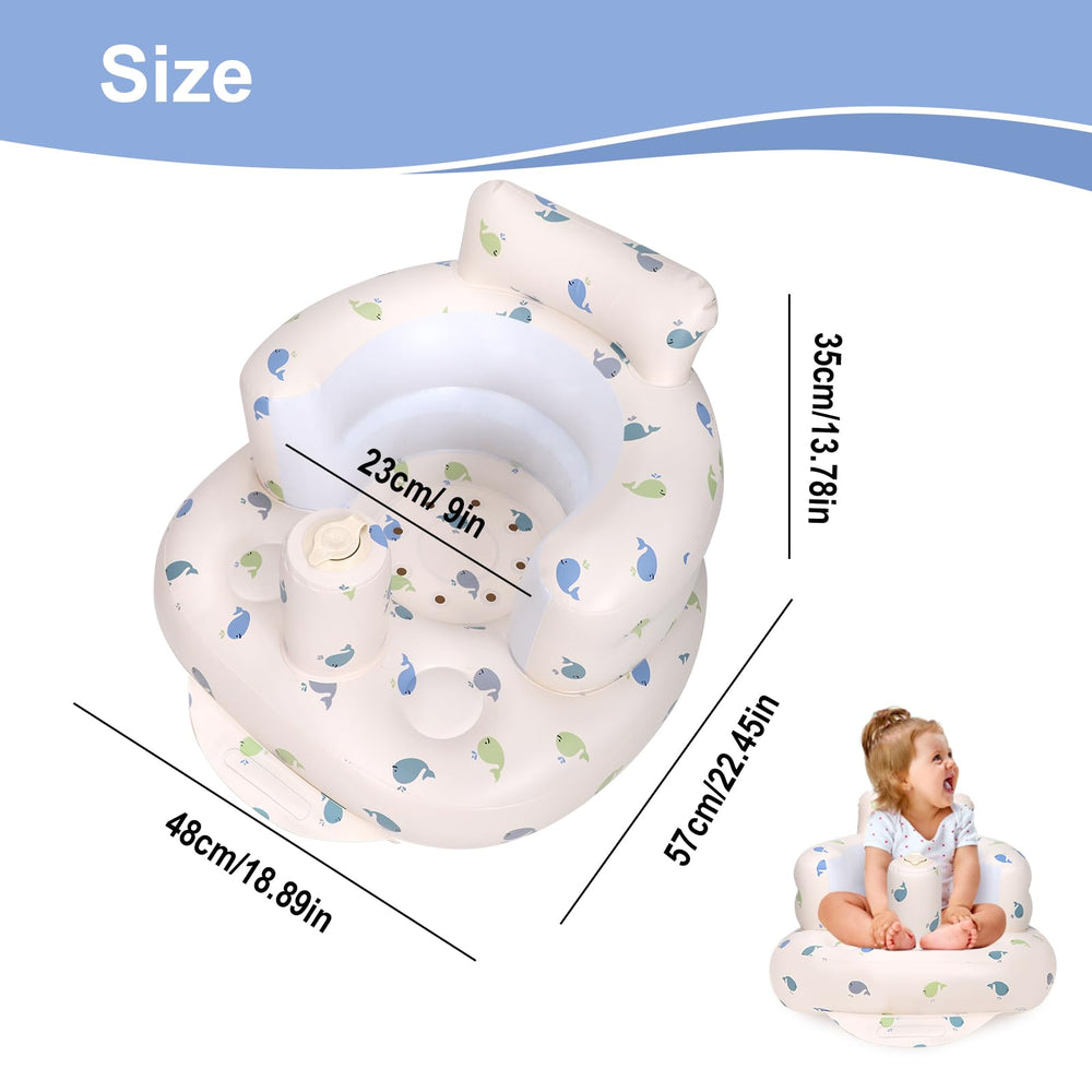AirSwim inflatable baby chair on grass for outdoor use.
