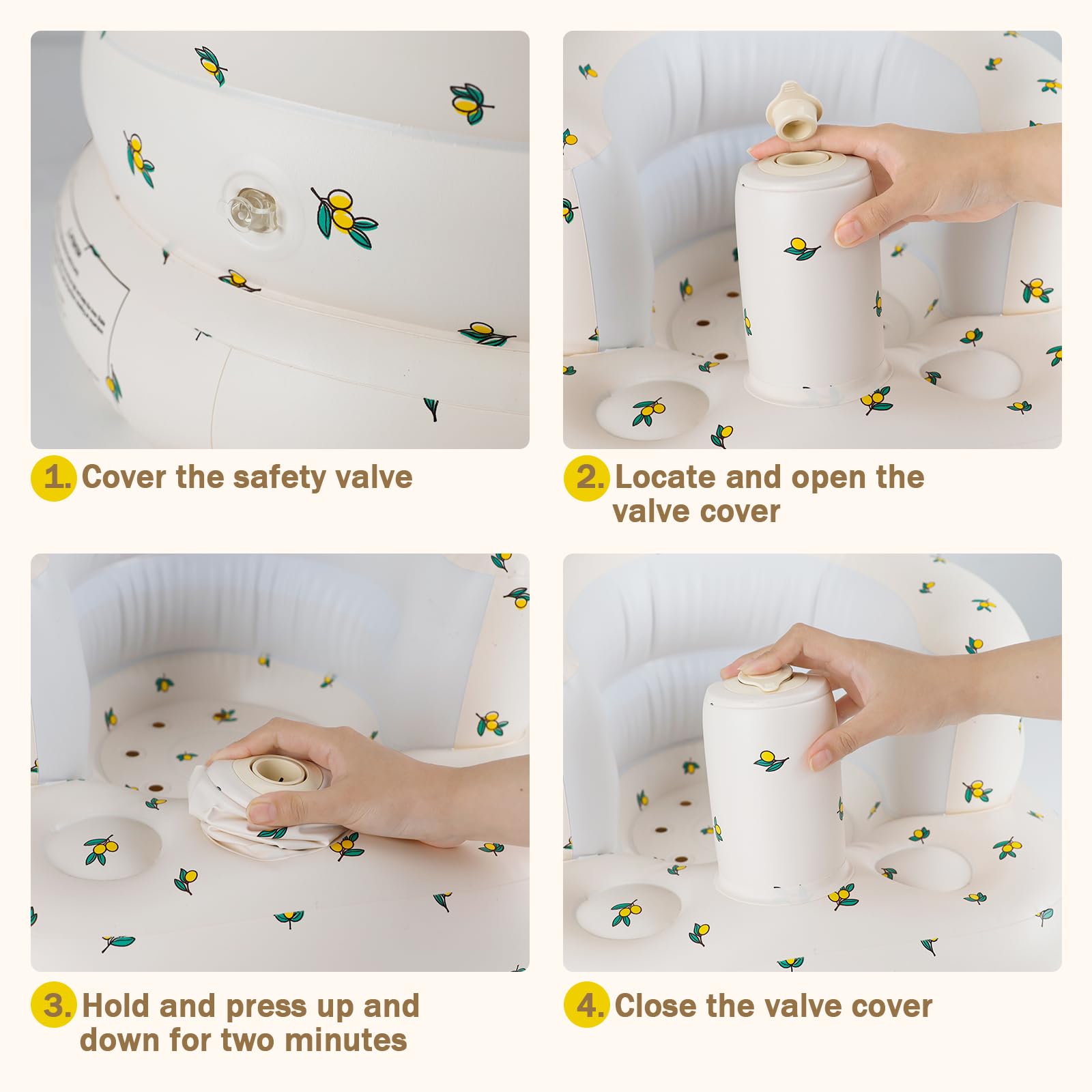 AirSwim chair pattern and shape adds cuteness and photo appeal