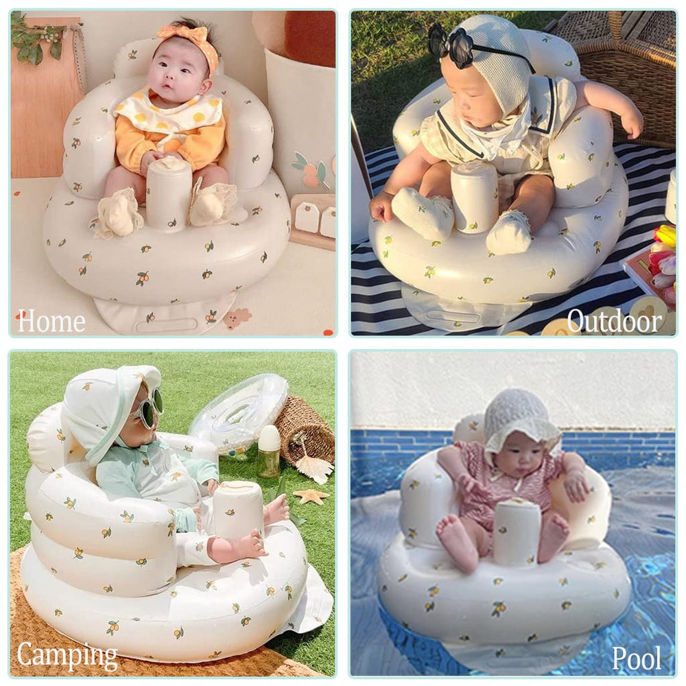 AirSwim baby chair safety features with BPA-free PVC and breathable air holes