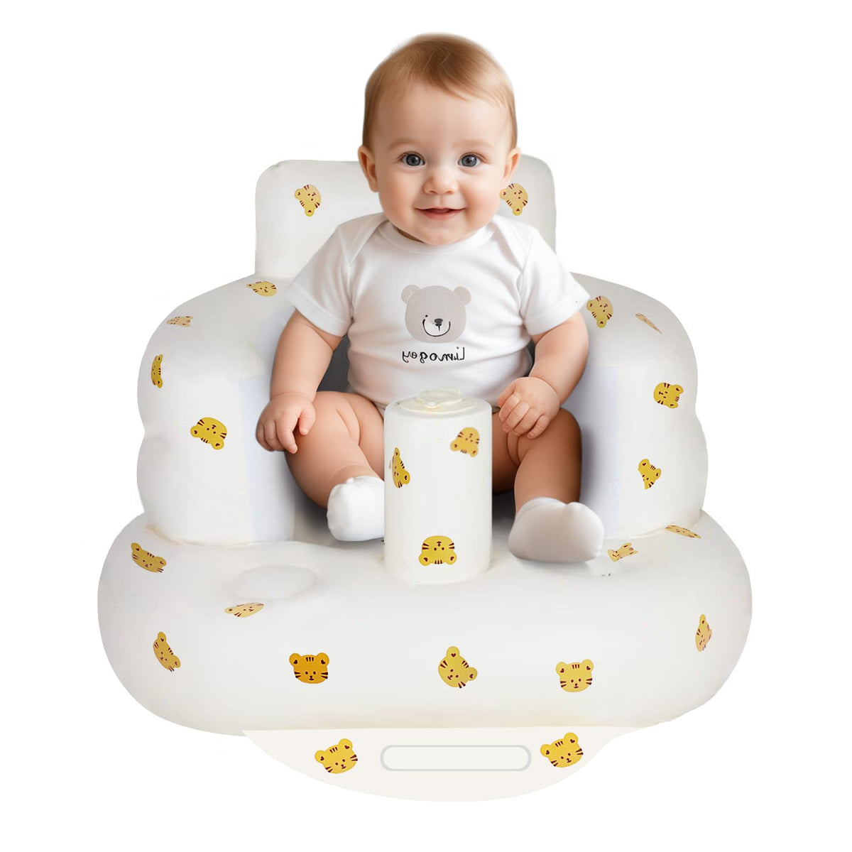 AirSwim inflatable baby chair with tiger pattern for learning to sit