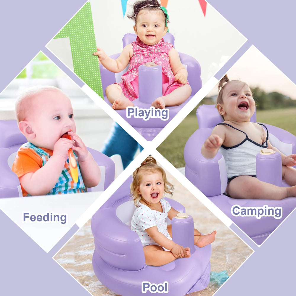 AirSwim inflatable baby chair wrap-around design cradles baby safely