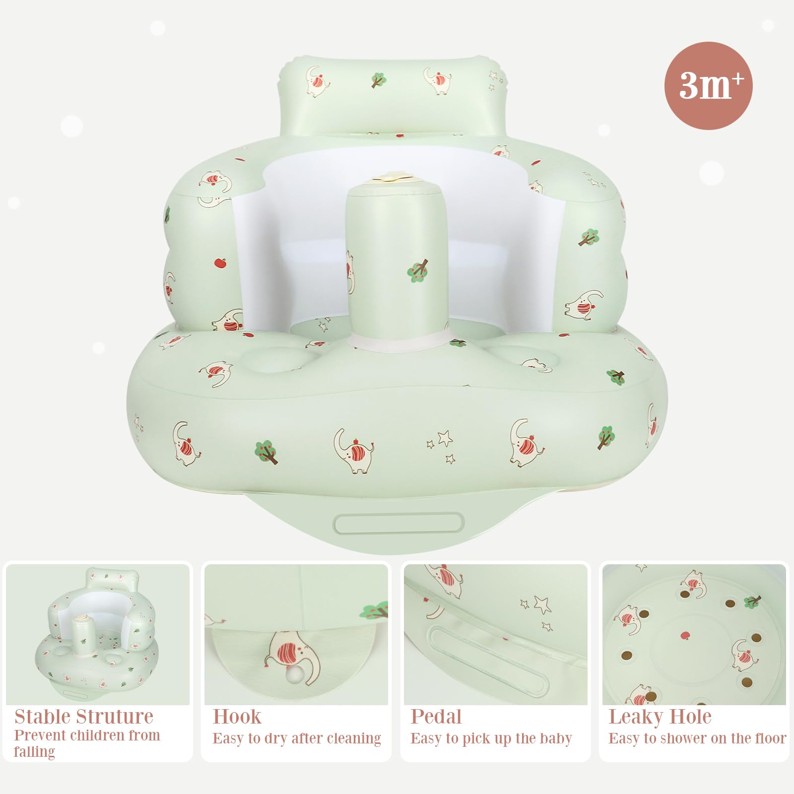 AirSwim inflatable baby seat made with BPA-free materials for safe play