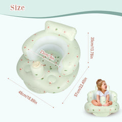 AirSwim inflatable baby seat with built-in pump for quick inflation