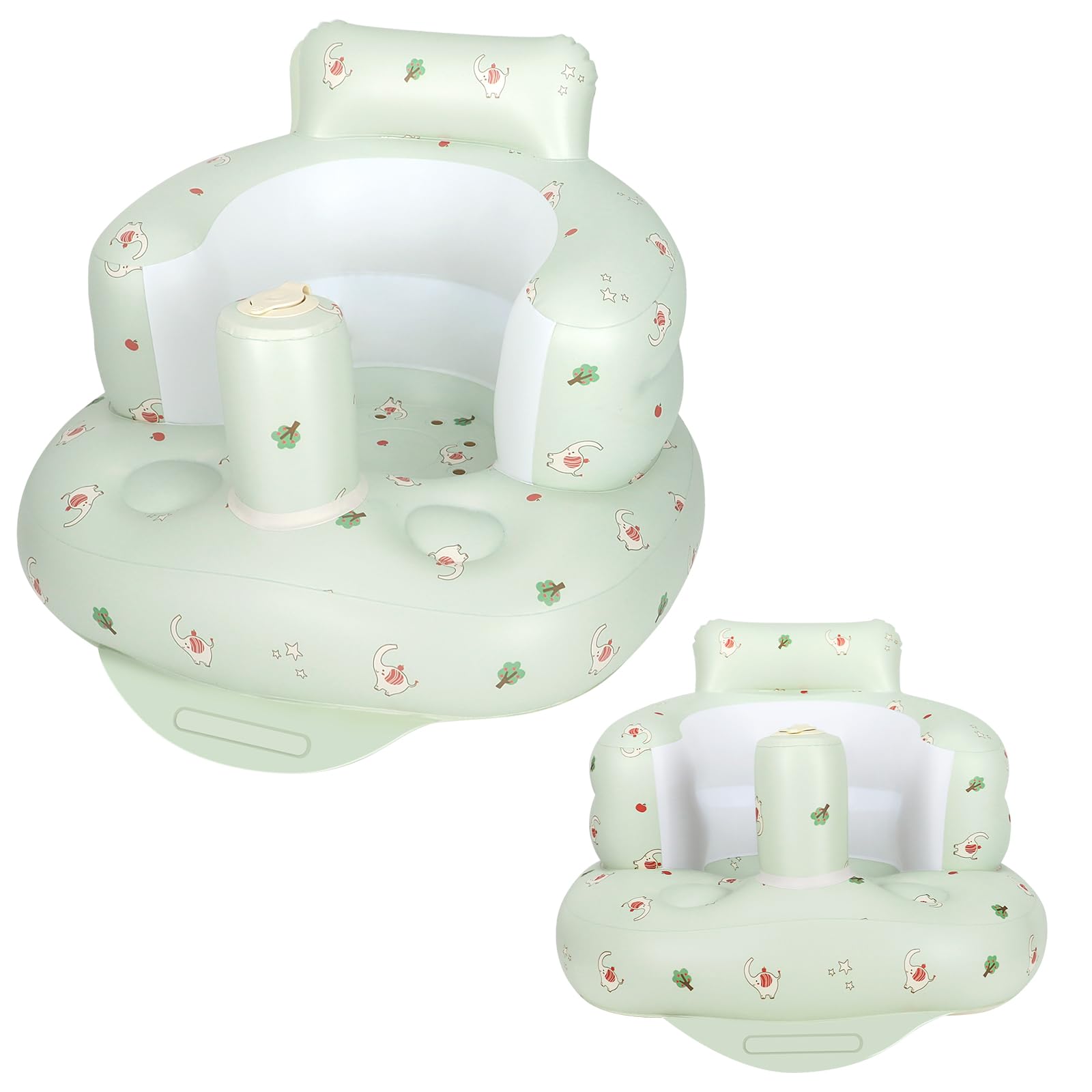 AirSwim inflatable baby seat used on the floor to support early sitting