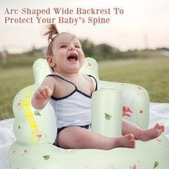 AirSwim inflatable baby seat wrap-around design cradles infant securely