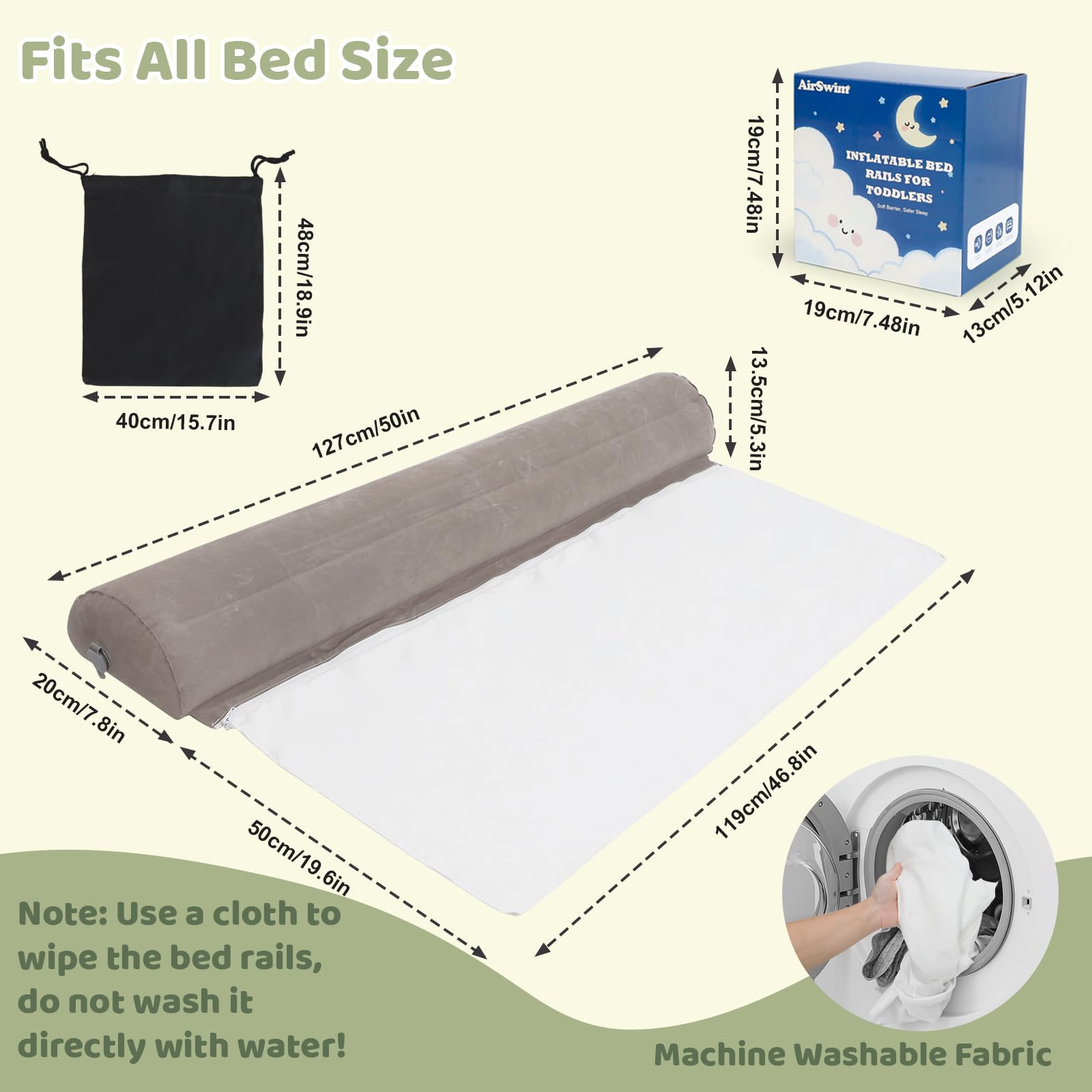 AirSwim compatibility across queen to king beds ensures versatile use.