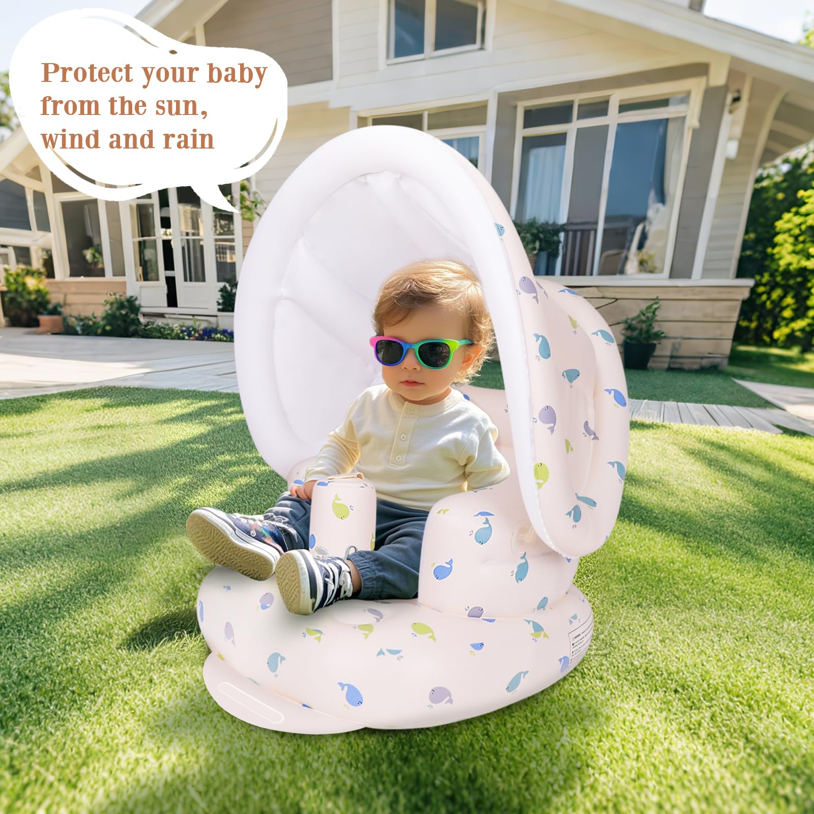 AirSwim sit-me-up chair for babies 3 months and up supports upright posture