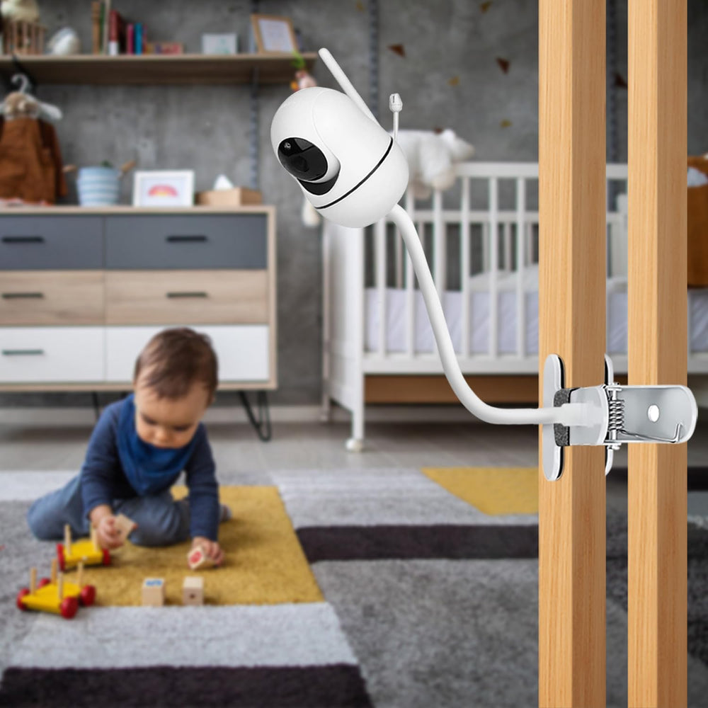 AISVAN flexible clip clamp securely attaches to crib rails and flat surfaces.