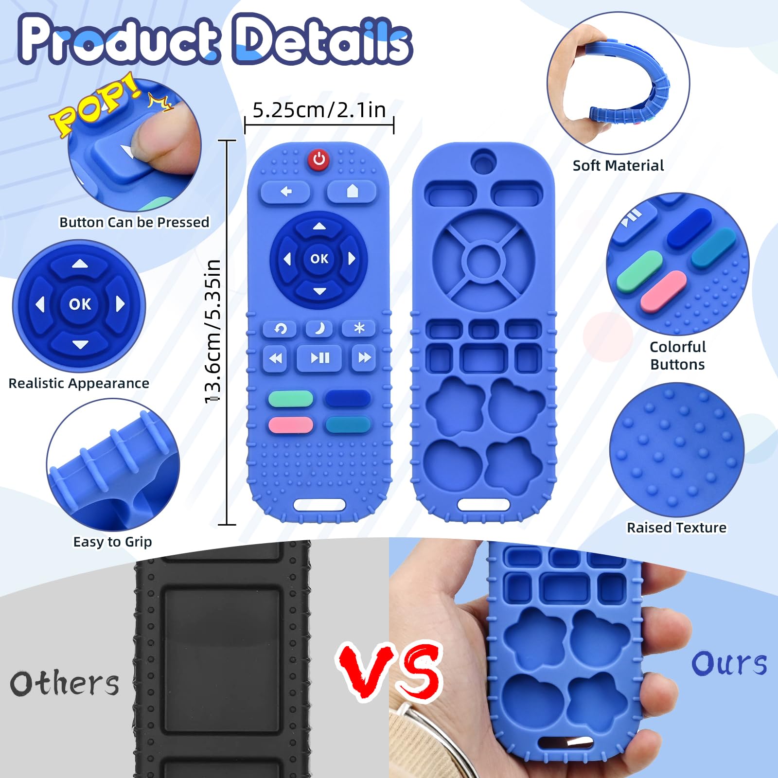 AiTuiTui bath-toy-teething-dinosaur-blue may support bath-time play and gum relief.