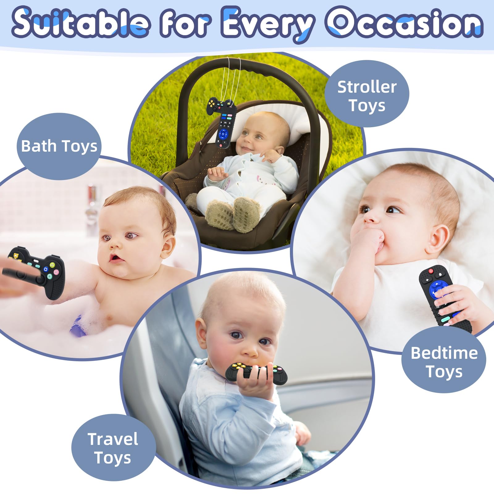 AiTuiTui BPA-free teether, easy to clean and sanitize