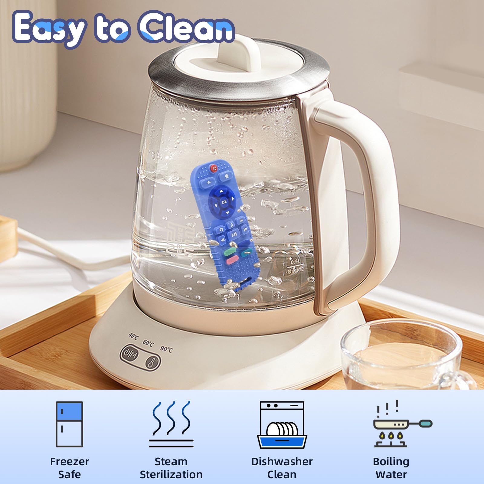AiTuiTui easy-clean-teether dishwasher-safe for fast, hygienic cleanup after playtime.