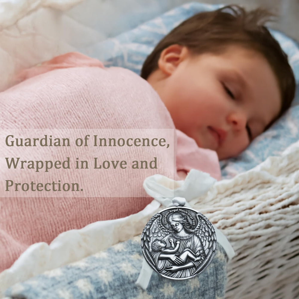 aiviwiai crib wall decor in silver tone adds vintage charm.