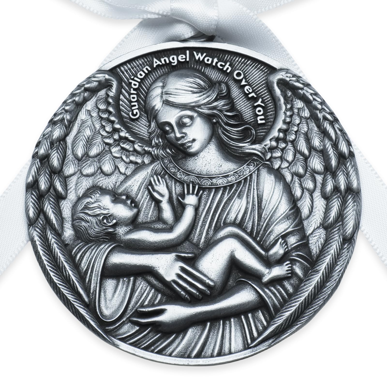 aiviwiai guardian angel crib medal 3inch centerpiece for nursery decor and protection.
