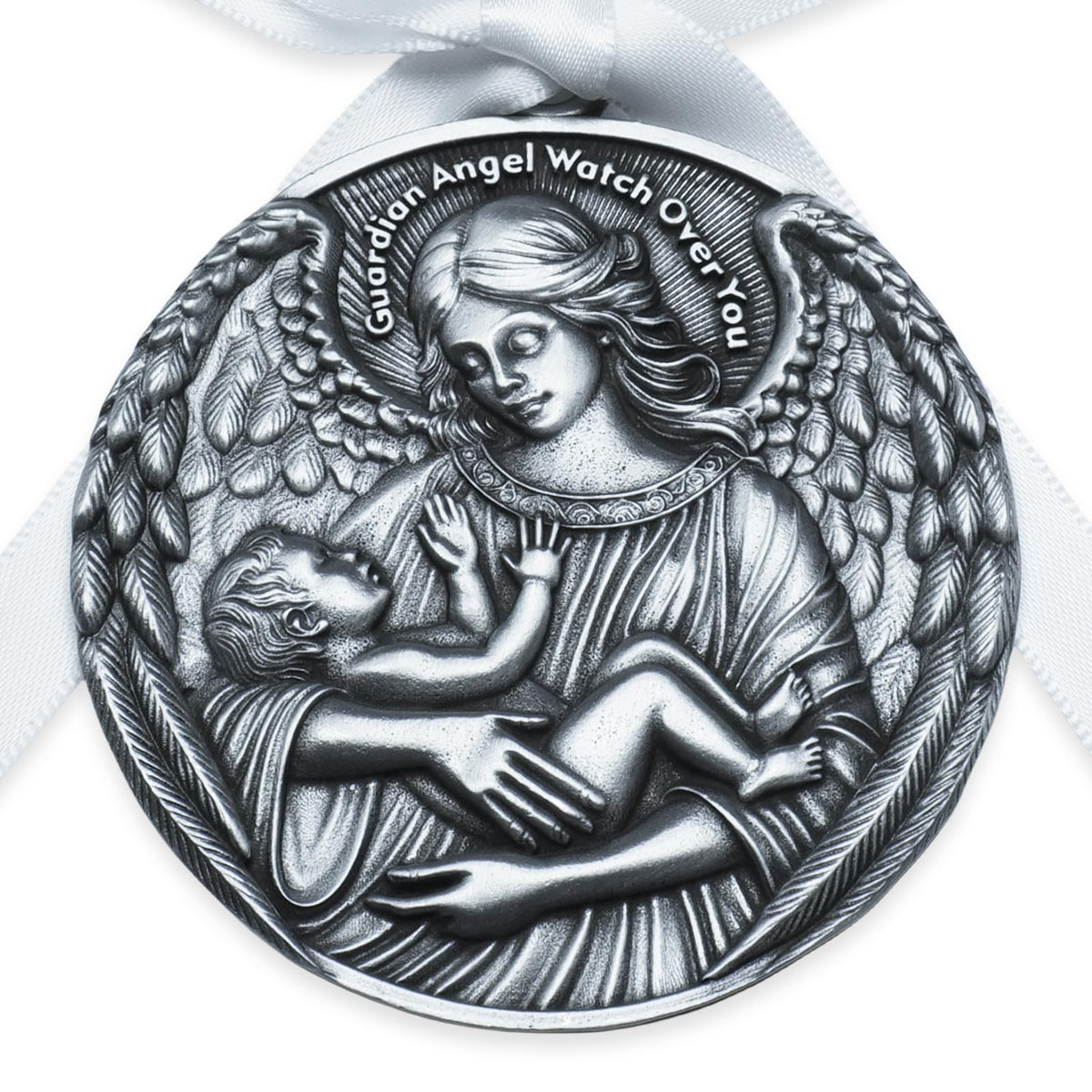 aiviwiai guardian angel crib medal 3inch centerpiece for nursery decor and protection.