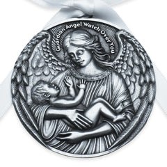 aiviwiai guardian angel crib medal 3inch centerpiece for nursery decor and protection.