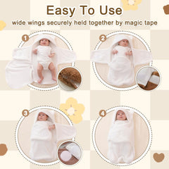 AiWMGL baby winter fleece swaddle blanket grey highlights breathable plush warmth.