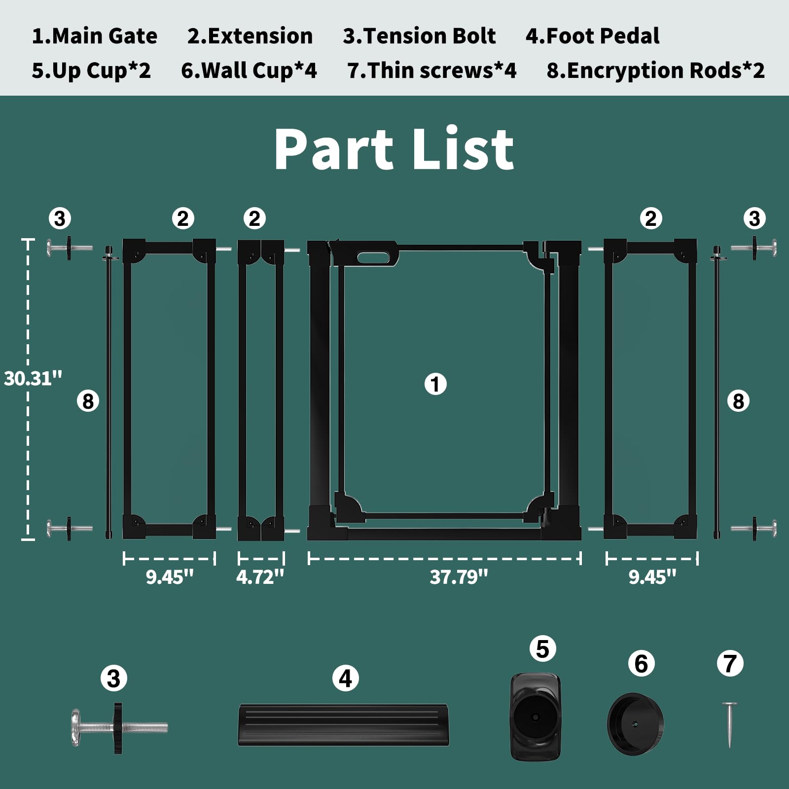 AiWMGL clear baby gate dog gate mode keeps pets contained without blocking the view.