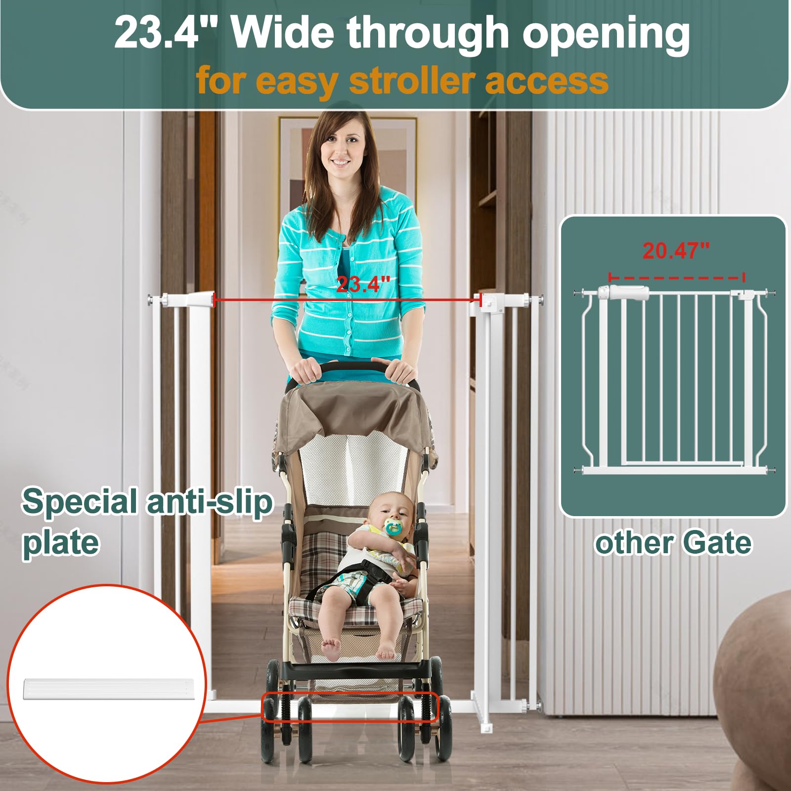 AiWMGL gate double-lock handle for secure one-handed operation