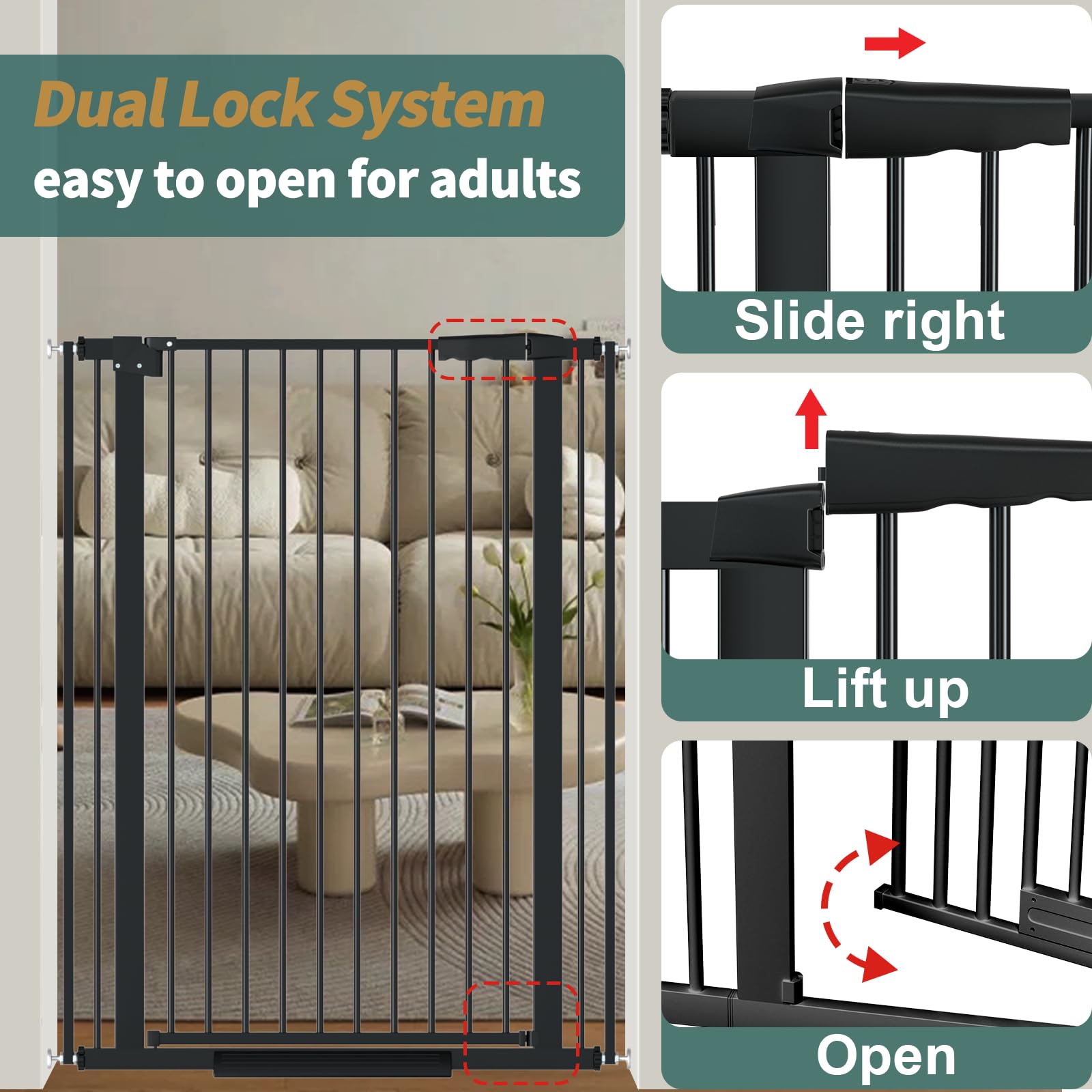 AiWMGL gate ideal for indoor hallways and doorways.