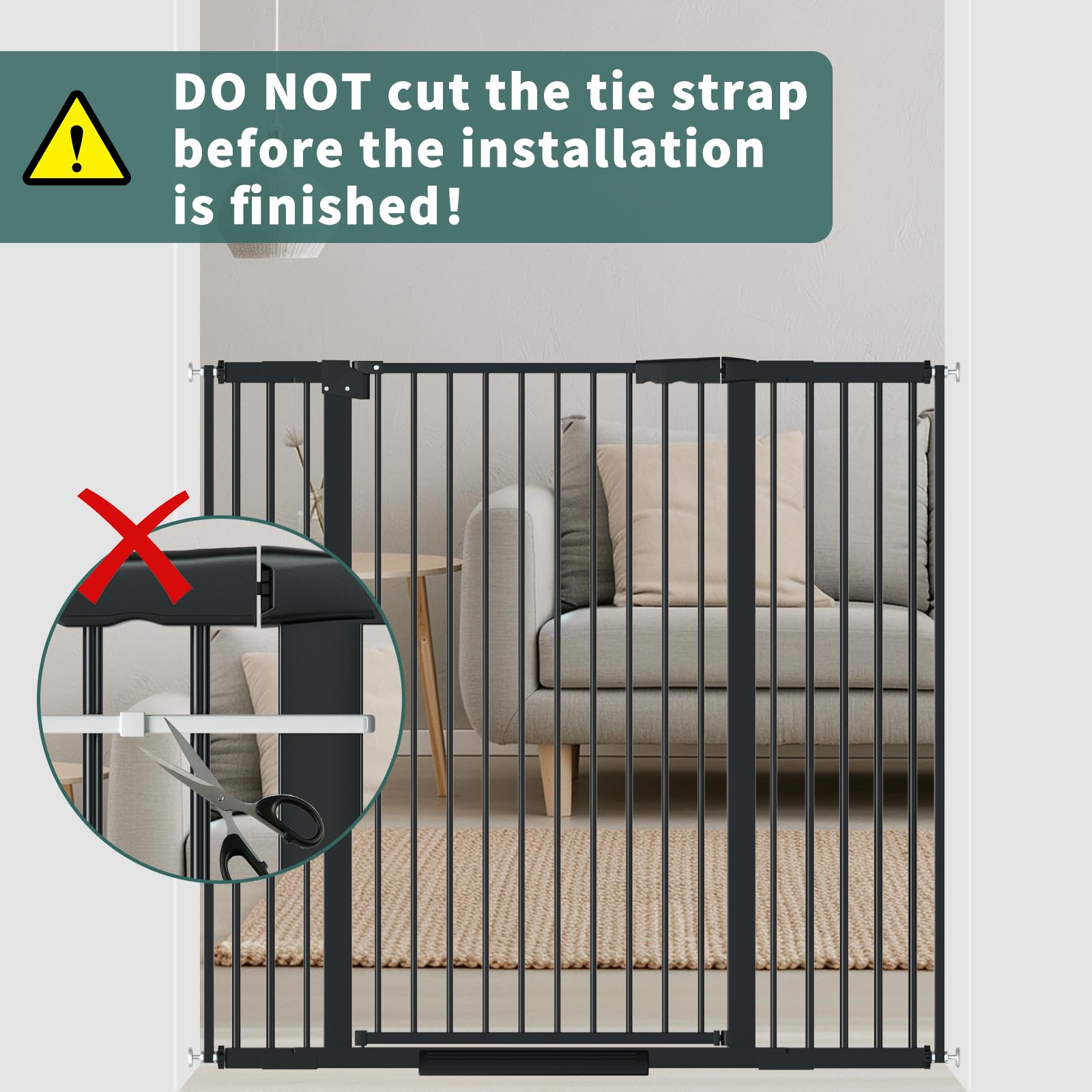 AiWMGL gate pressure-mounted installation requires no drilling.