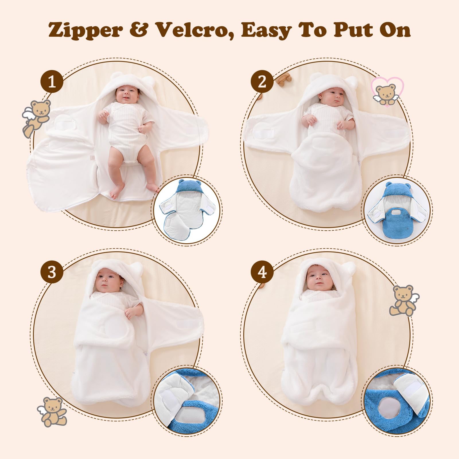 AiWMGL multi-use baby wrap for crib, stroller, and naps.