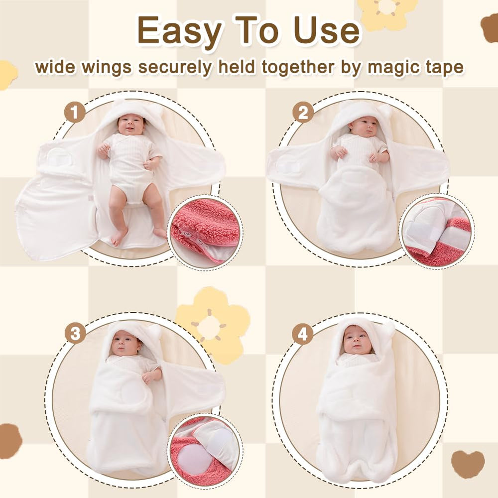 AiWMGL adjustable swaddle with magic tape provides gentle, grow-with-baby fit.