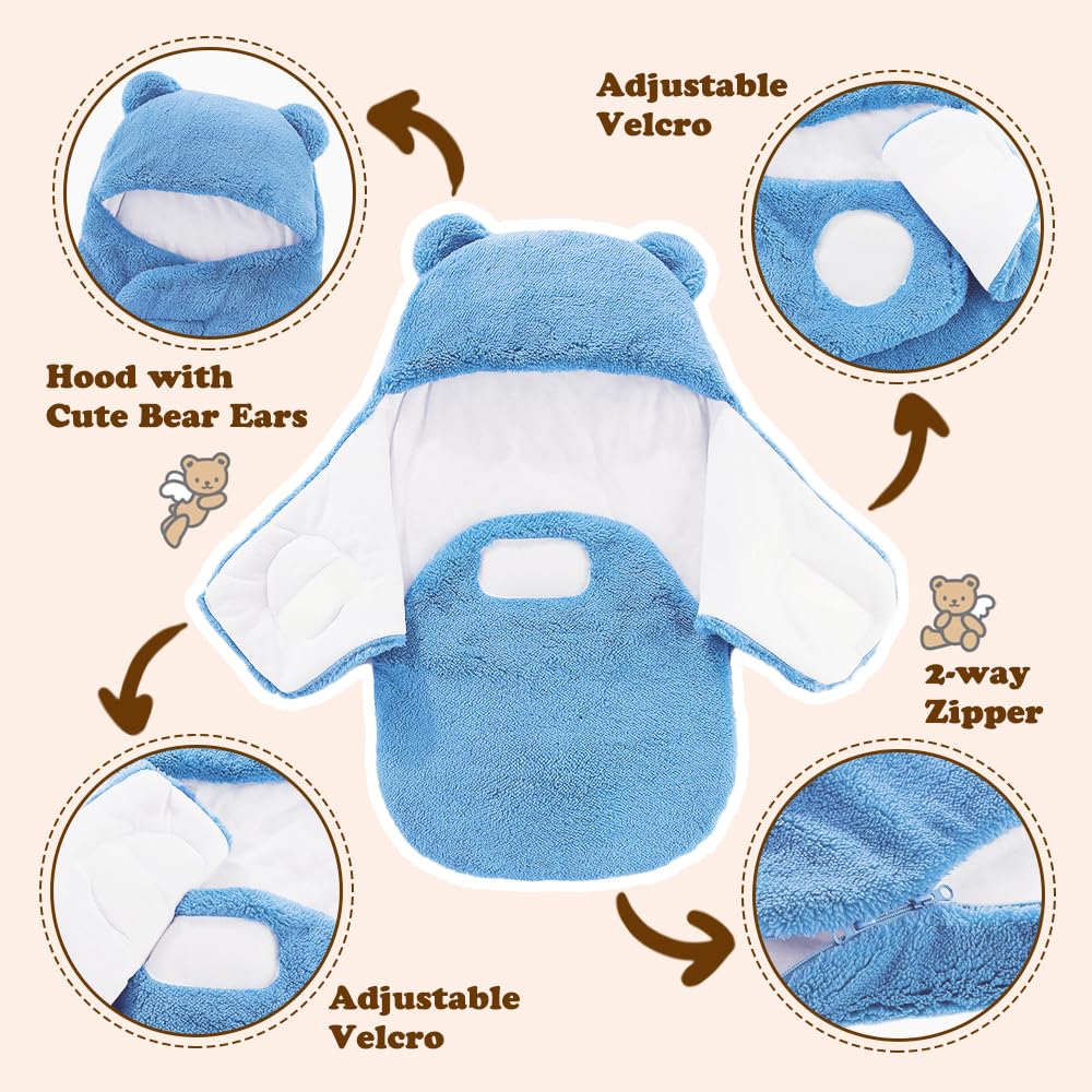 AiWMGL unisex fleece sleeping sack suitable for 0-3 months and beyond.