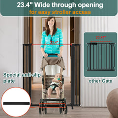 AiWMGL walk-through opening highlights 23.4-inch width for strollers.