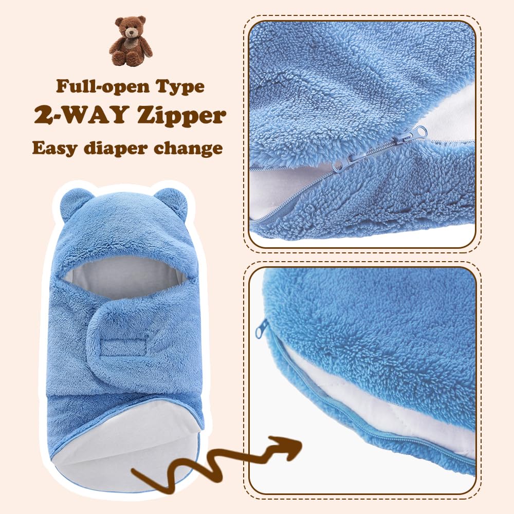 AiWMGL winter plush material keeps baby warm in cold weather.