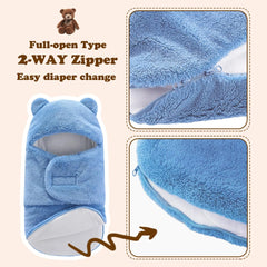 AiWMGL winter plush material keeps baby warm in cold weather.