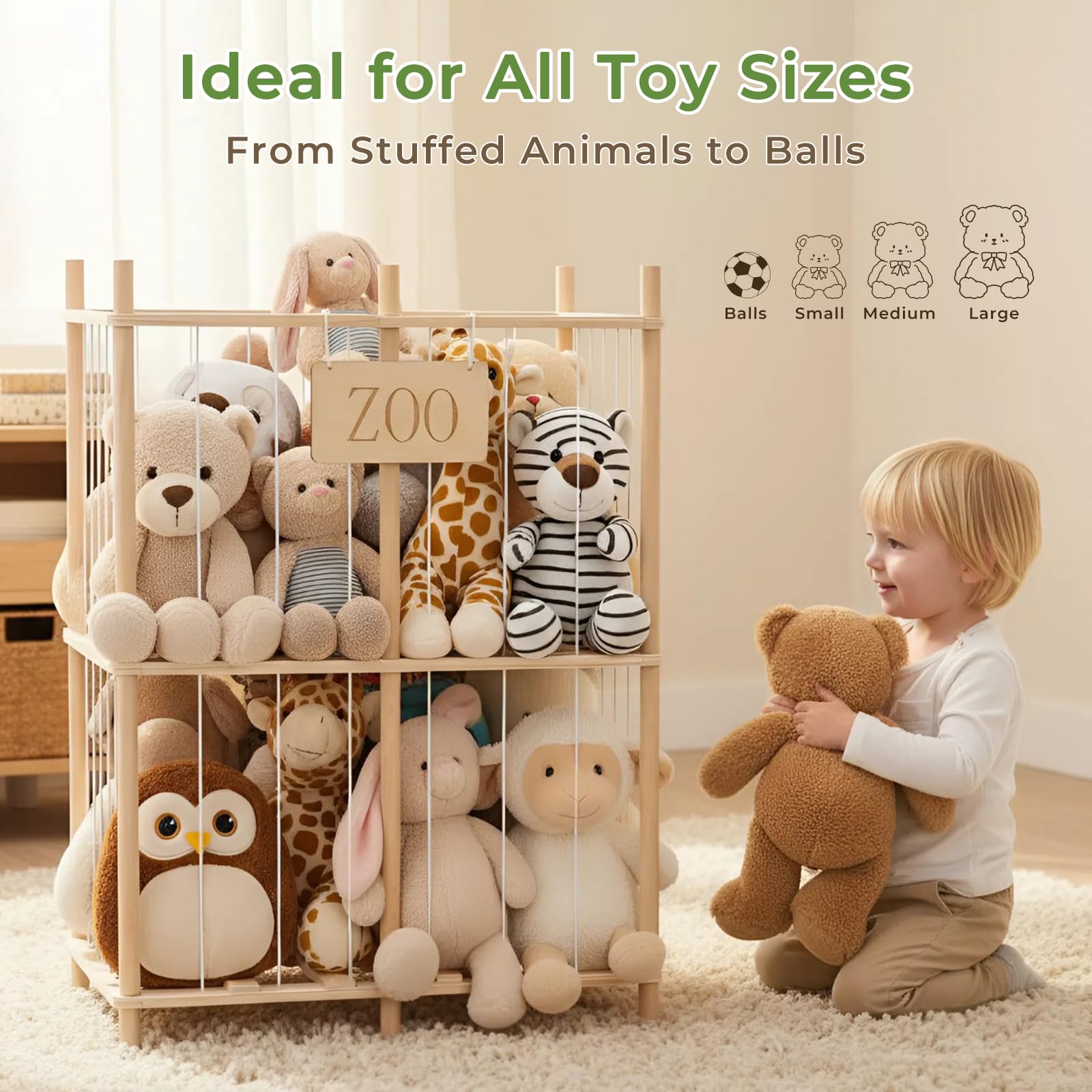 aiwo versatile plush toy holder doubles as blanket or dress-up storage