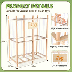 aiwo zoo-theme toy chest top view highlights decor-friendly playroom storage