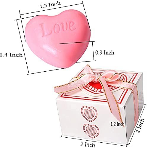 AIXIANG pink love heart soap favors with glycerin-based formula for moisturized skin