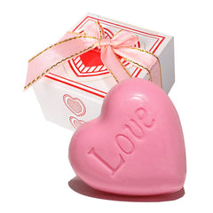 AIXIANG 24 Pink Love Heart soap favors packaging with satin ribbon for elegant gift presentation