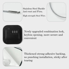 AIXIAOYA Refrigerator Lock adhesive-pad-closeup highlights strong mounting without drilling.