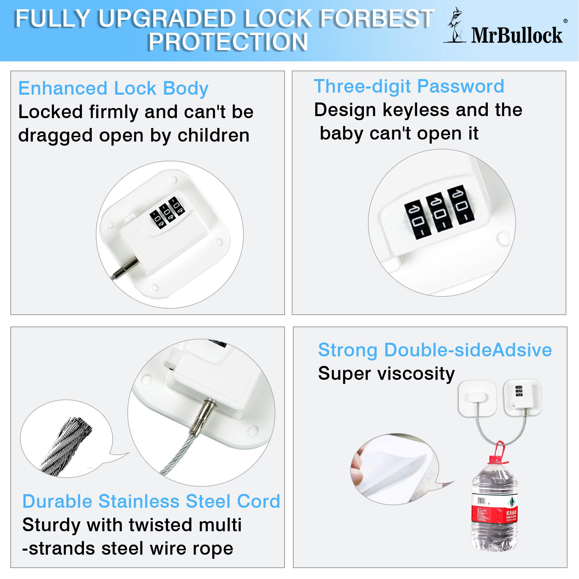 AIXIAOYA fridge lock installed on a drawer illustrating secure, convenient access control.