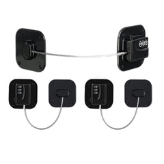 AIXIAOYA Refrigerator Lock keyless-unlock shows easy child-proof access on a fridge door.